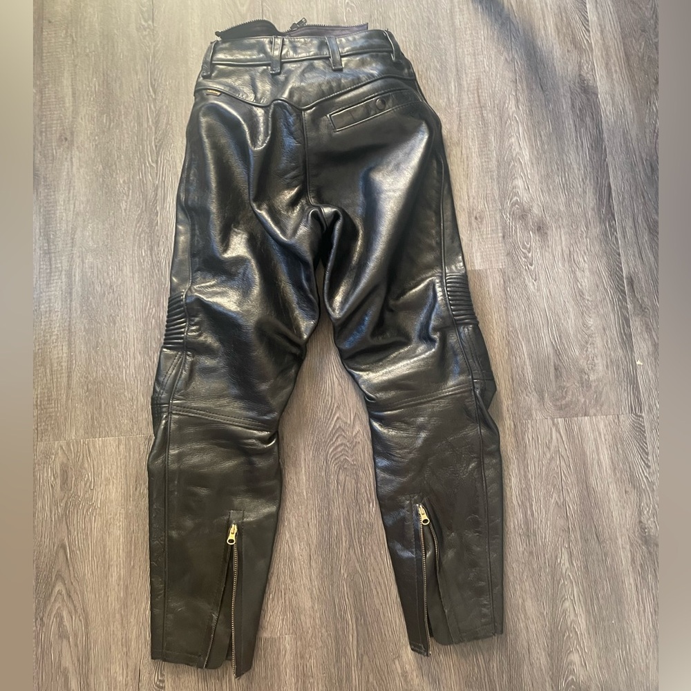 Vanson Leathers Black Leather Motorcycle Pants SIZE 8 - Picture 4 of 7